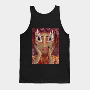 Halloween Flaming Girl Tank Top